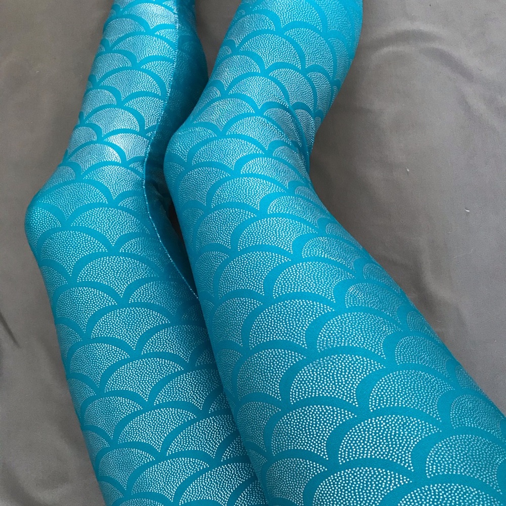 BlackMilk mermaid leggings teal